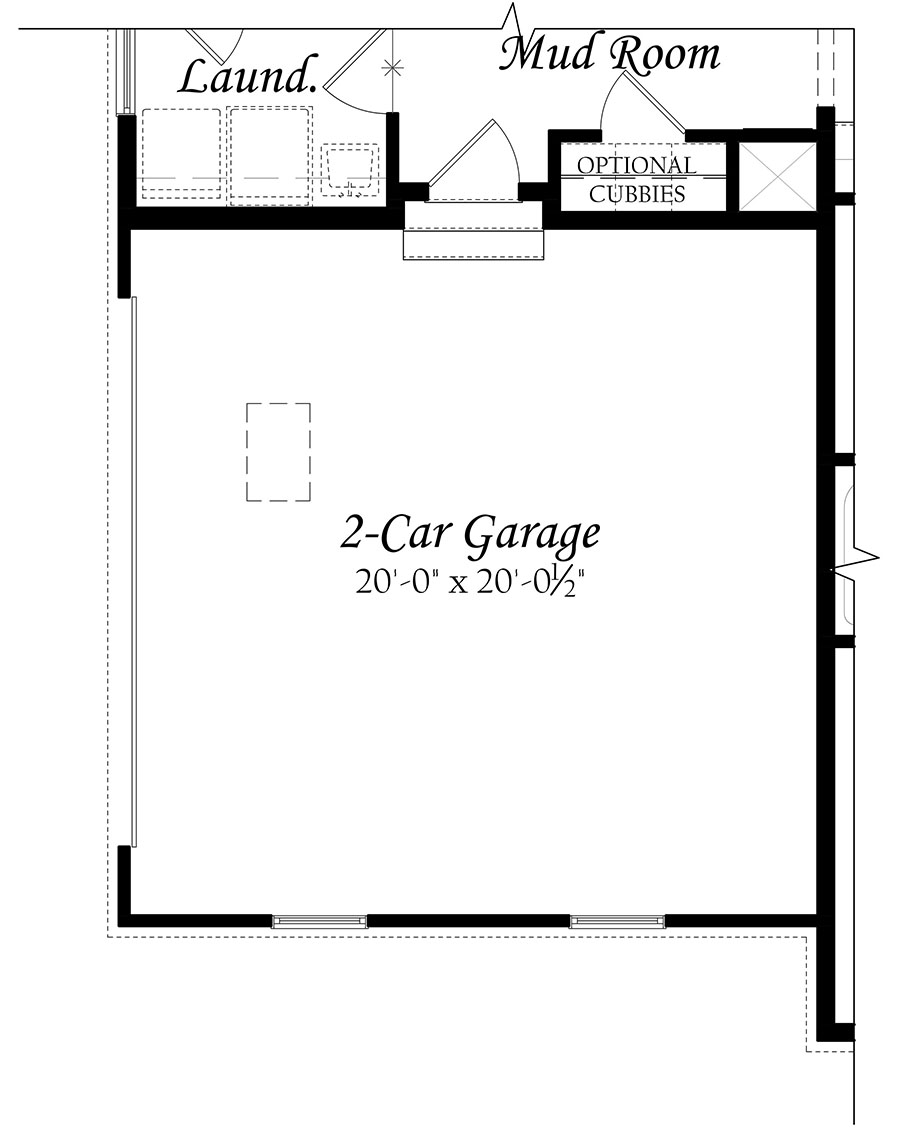 Glendale - 3x0 - Master Floorplan - Elev A - Opt side load garage 91219