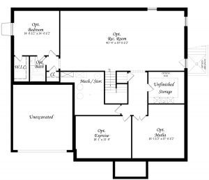 Chapman 3x0 - Master - Floor Plan - Elevation A - Lower Level