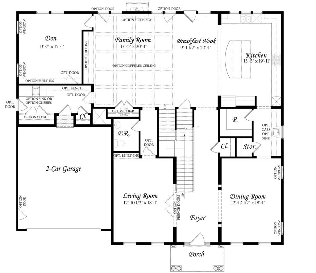 Chapman 3x0 - Master - Floor Plan - Elevation A - Main Level ...