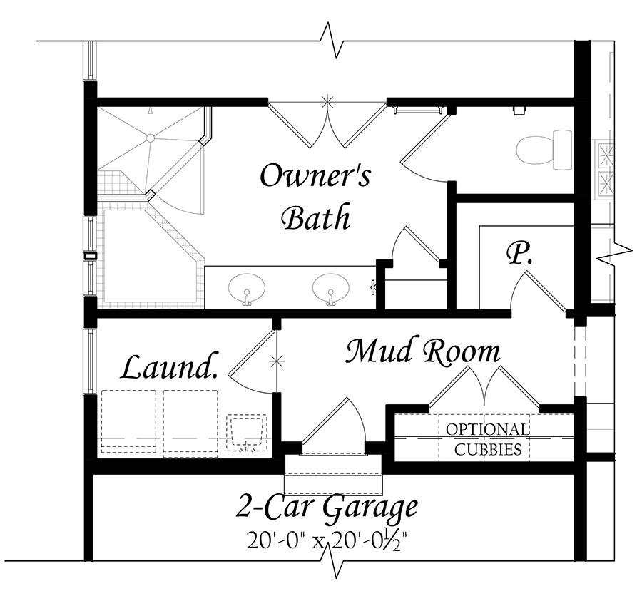 Glendale - 3x0 - Master Floorplan - Elev A - Opt 5 piece bath 91219