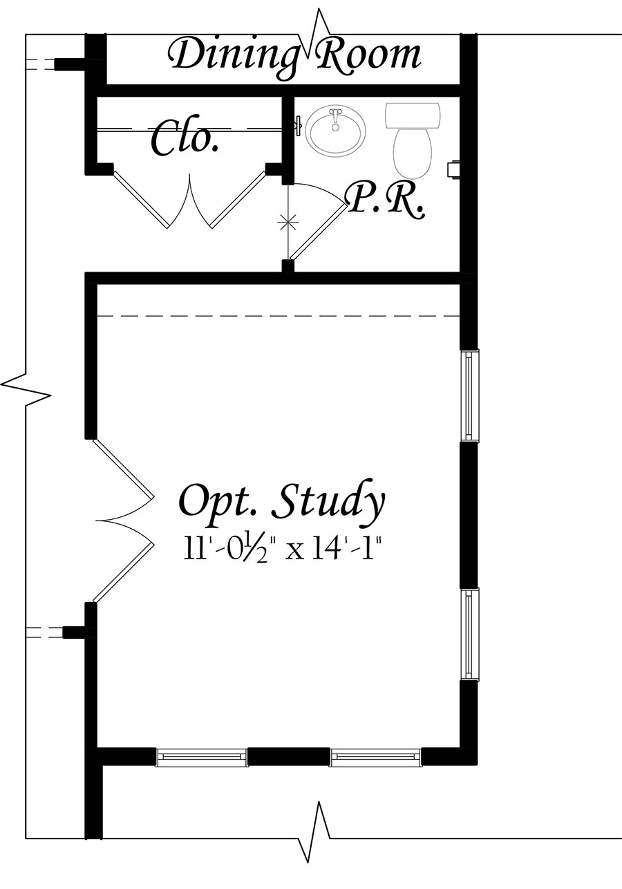 Glendale - 3x0 - Master Floorplan - Elev A - Opt Study 91219