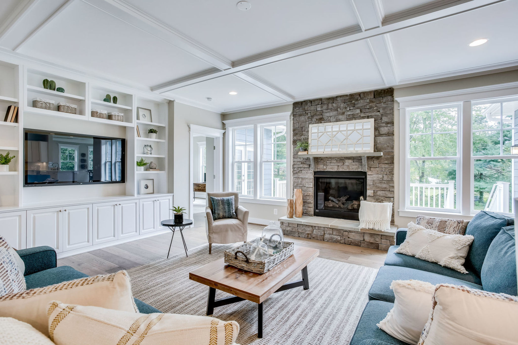 Living room in Chapman floorplan by Evergreene Homes