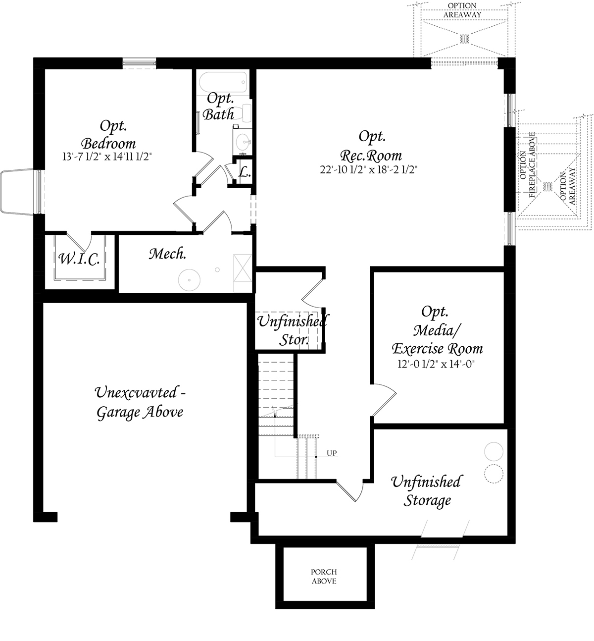 Keene Mill 3-0 - Master - Floor Plan - Elev A - Lower Level - Full small
