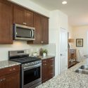Granite countertops and kitchen island in Wentworth townhome