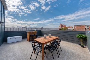 Private rooftop terrace at Brewer's Crossing in Baltimore