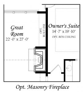 Greenwood Opt Main Level Masonry Fireplace