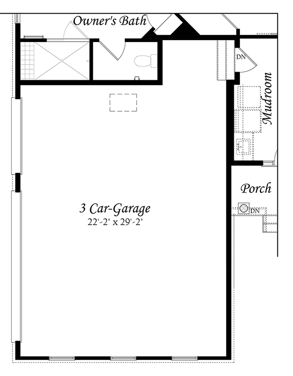 WEB Hillsboro 3x0 - Floor Plan - Master - Opt 3 Car Sideload 7-2-19 b
