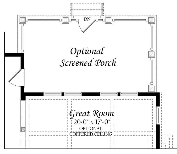 WEB Hillsboro 3x0 - Floor Plan - Master - Opt Screen Porch 7-2-19 c