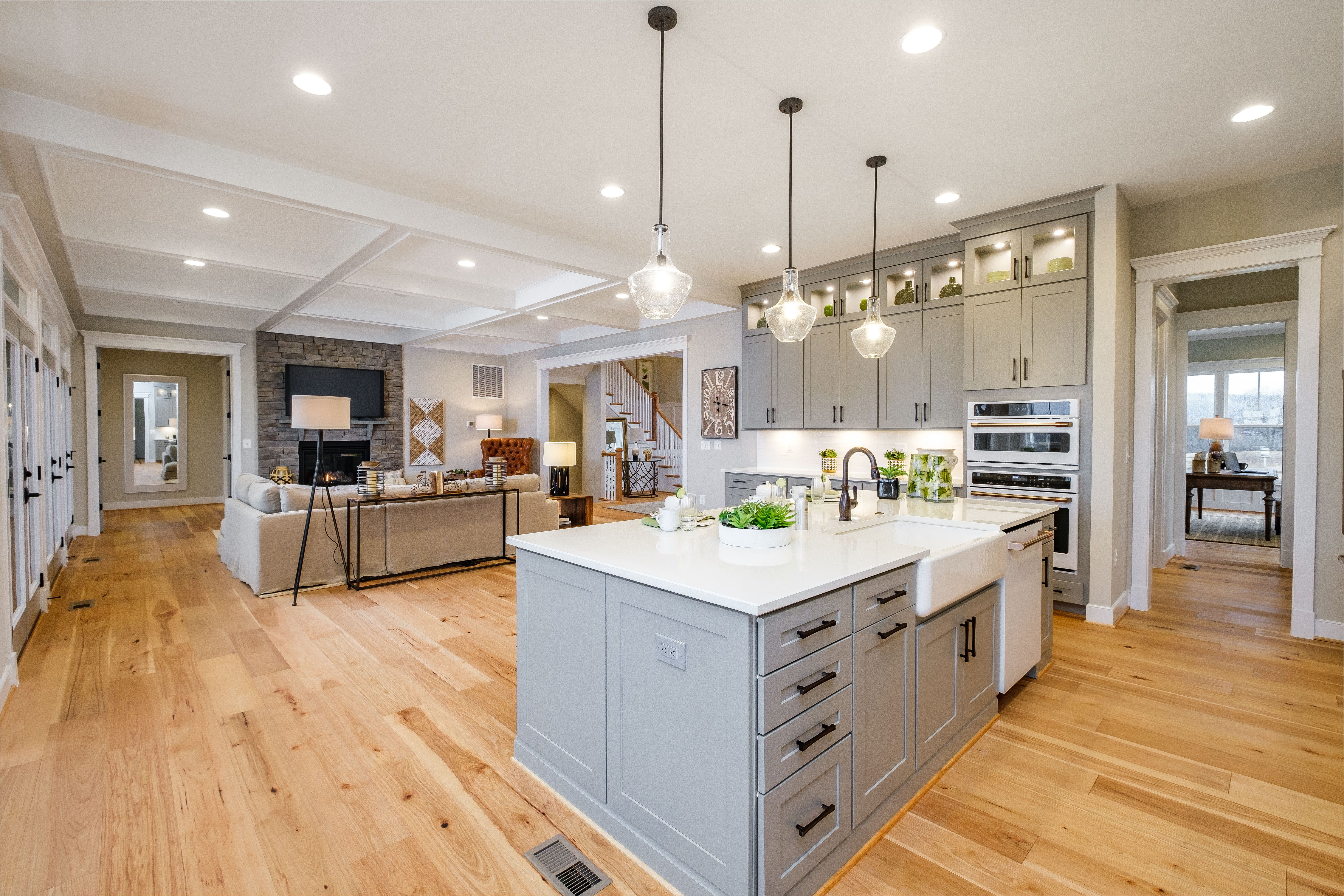 Miller's Reserve's Robey Floorplan kitchen and great room