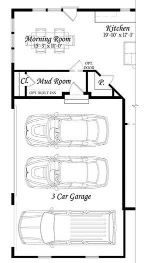 Poplar 3-0c Main Level Opt Three Car Garage partial