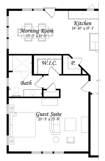 Poplar 3-0 Main Level partial guest suite