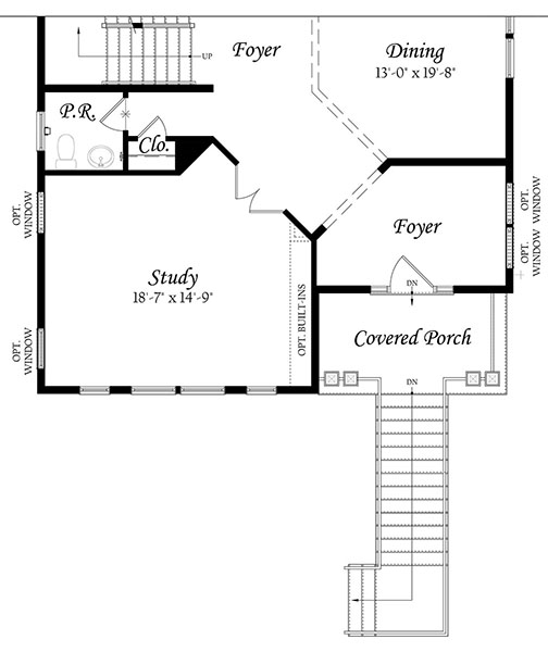 Web Rockingham 3x0 II - Floor Plan - Main Level Opt Study 4921