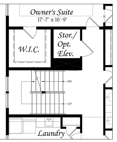 Web Rockingham 3x0 II - Floor Plan - Upper Level w Opt Third Floor 4921