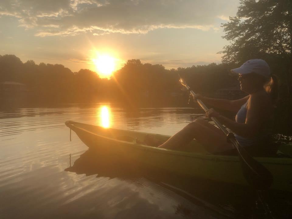 COVE lake paddle at sunset