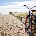 Bike on sand at Bethany Beach