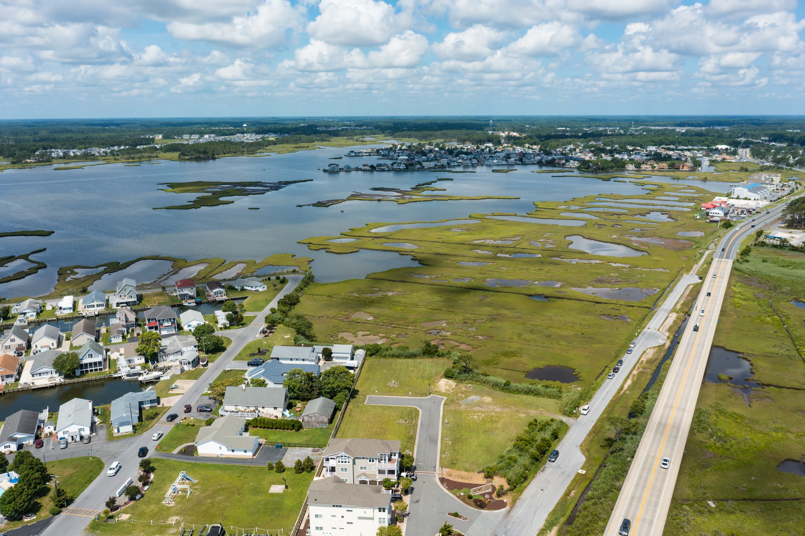 Aerial view of Verandah Bay in Fenwick Island, Delaware
