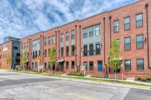 Front elevation at Brewers Crossing townhomes in Baltimore