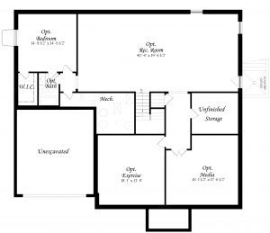 7-6-18 Chapman 3x0 - Master - Floor Plan - Elevation A - Lower Level