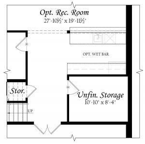 Glendale - 3x0 - Master Floorplan - Elev A - Opt lower level wet bar 91219