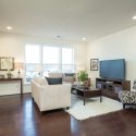 Living room area of Preston Lake luxury townhome