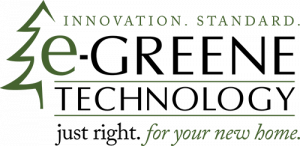 E-Greene technology by Evergreene Homes logo