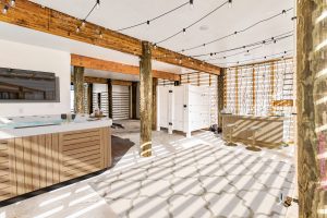 Hot Tub TV and Tiki Bar