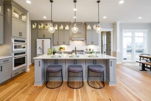 Luxury kitchen in new construction home at Vistas at Lakefield