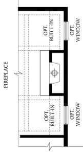 Poplar 30 - Main Level Opt Inset Fireplace