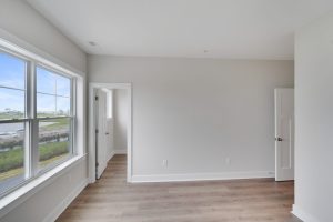 Modern dining room with stylish table in the Magnolia floor plan.