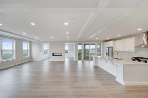 Modern bathroom with sleek fixtures in the Magnolia floor plan.