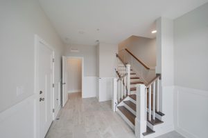 Exterior front view of the Magnolia floor plan home with modern architecture.