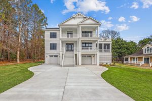 Coastal-style exterior of the Campbell floor plan home