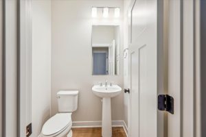 Modern powder room in the Campbell floor plan home
