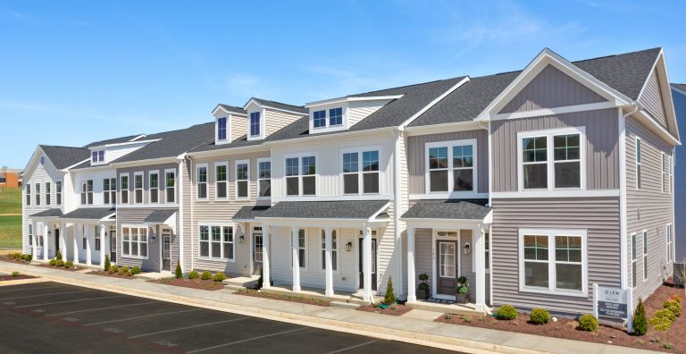 Modern exterior of a quick-move-in home