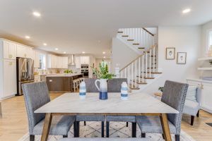 Exterior view of the Brackish Dr. home with front porch.