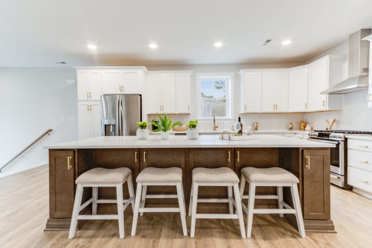 Spacious living room with modern decor in the Brackish Dr. home.