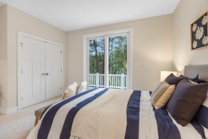 Dining room with modern table in the Brackish Dr. home.