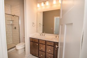 Coastal-style exterior of the Blue Fin floor plan home