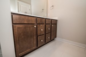 Modern living room in the Blue Fin floor plan home