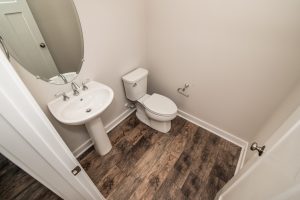 Modern bedroom in the Blue Fin floor plan home