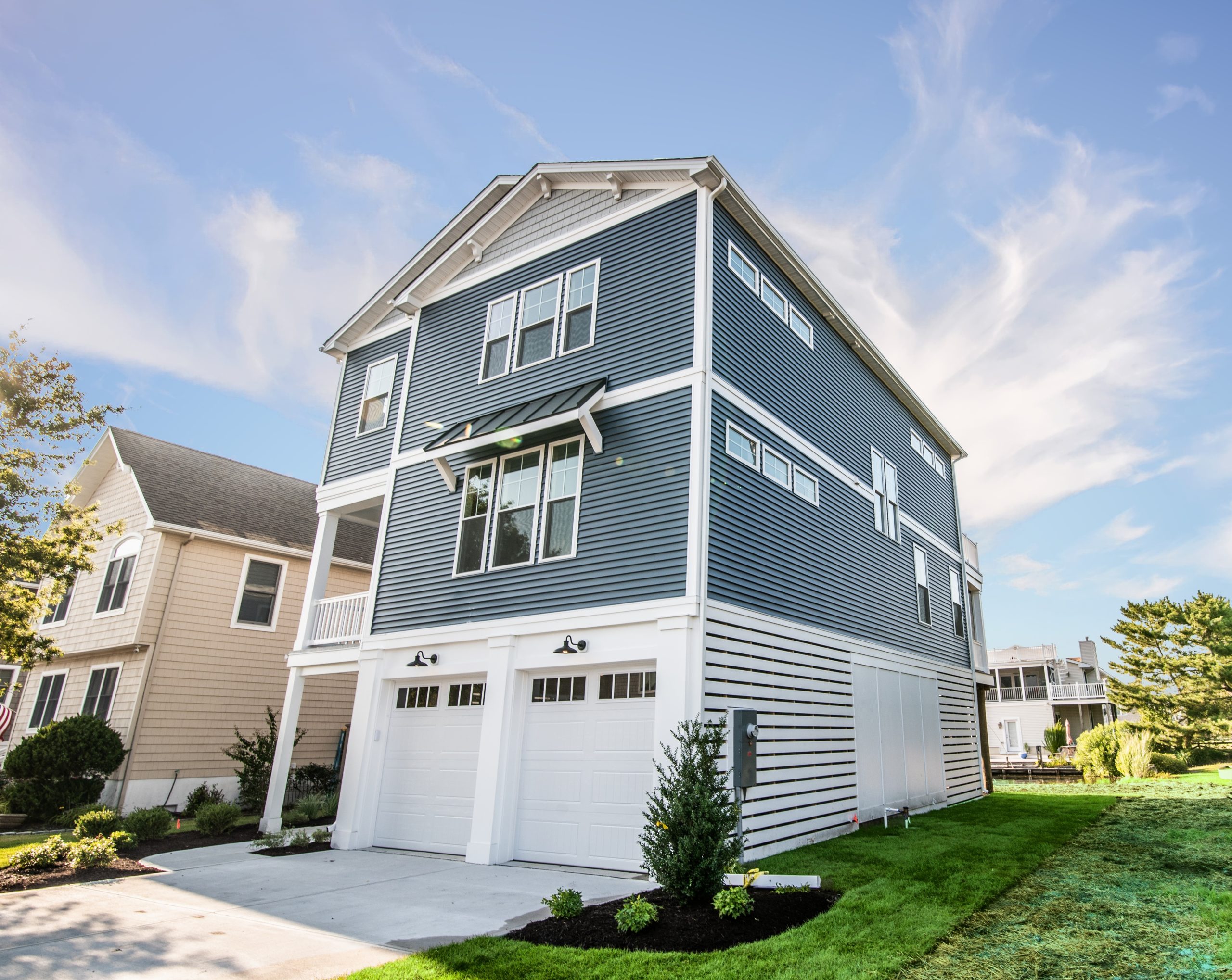 Coastal-style exterior of a home at My Evergreen Home