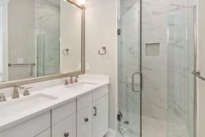 Coastal-inspired exterior of the Brooklyn floor plan home