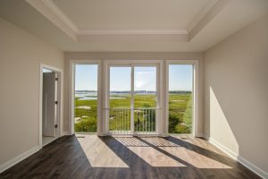 Coastal-style exterior of the Linwood floor plan home