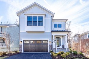 Coastal-style exterior of the Nottingham II floor plan home