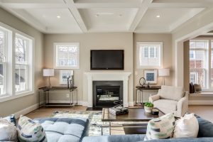 Dining area in Nottingham-II floor plan with decor.