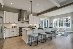 Modern living room in the Nottingham II floor plan home