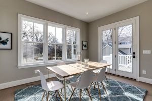 Modern dining area in the Nottingham II floor plan home