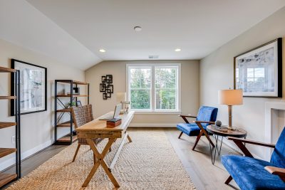 Bright living area in the Addison II floor plan home