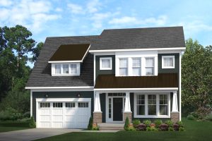 Front elevation of Keene Mill floor plan, Elev G.