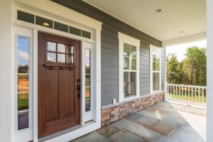 Coastal-style exterior of the Aquinnah floor plan home